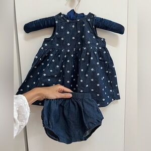 Primigi Baby Girl Cotton Denim Navy Matching Set